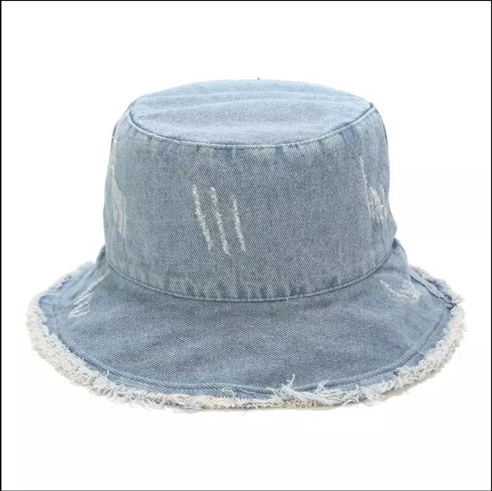 Light denim bucket hat